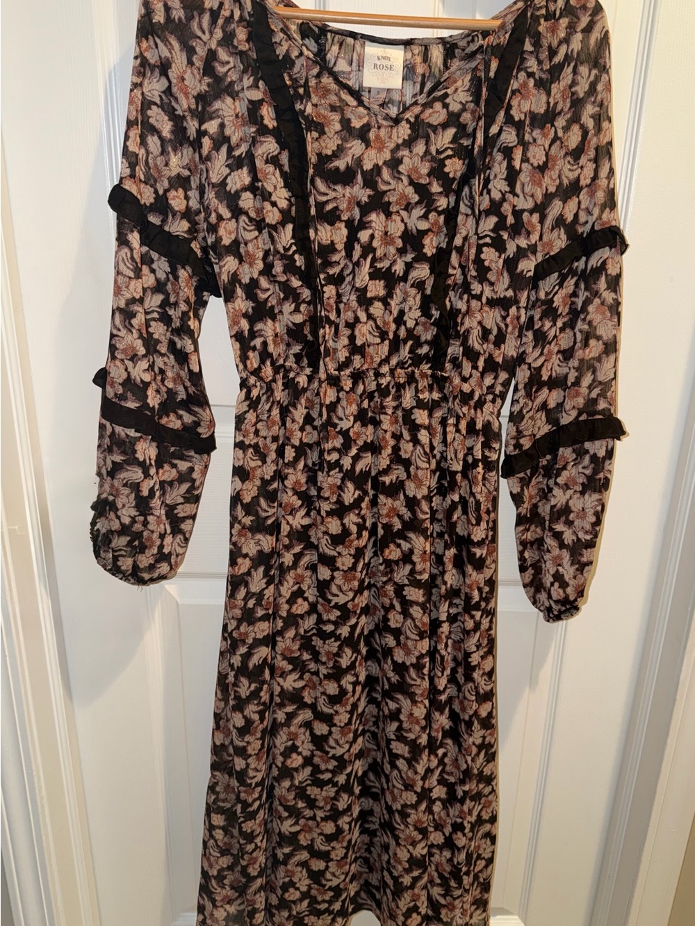Knox Rose Black Floral Maxi Dress